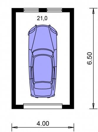 Mirror image | Floor plan of ground floor - GARÁŽ 2